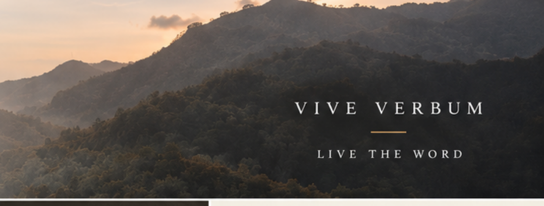 Vive Verbum — mountains at dusk